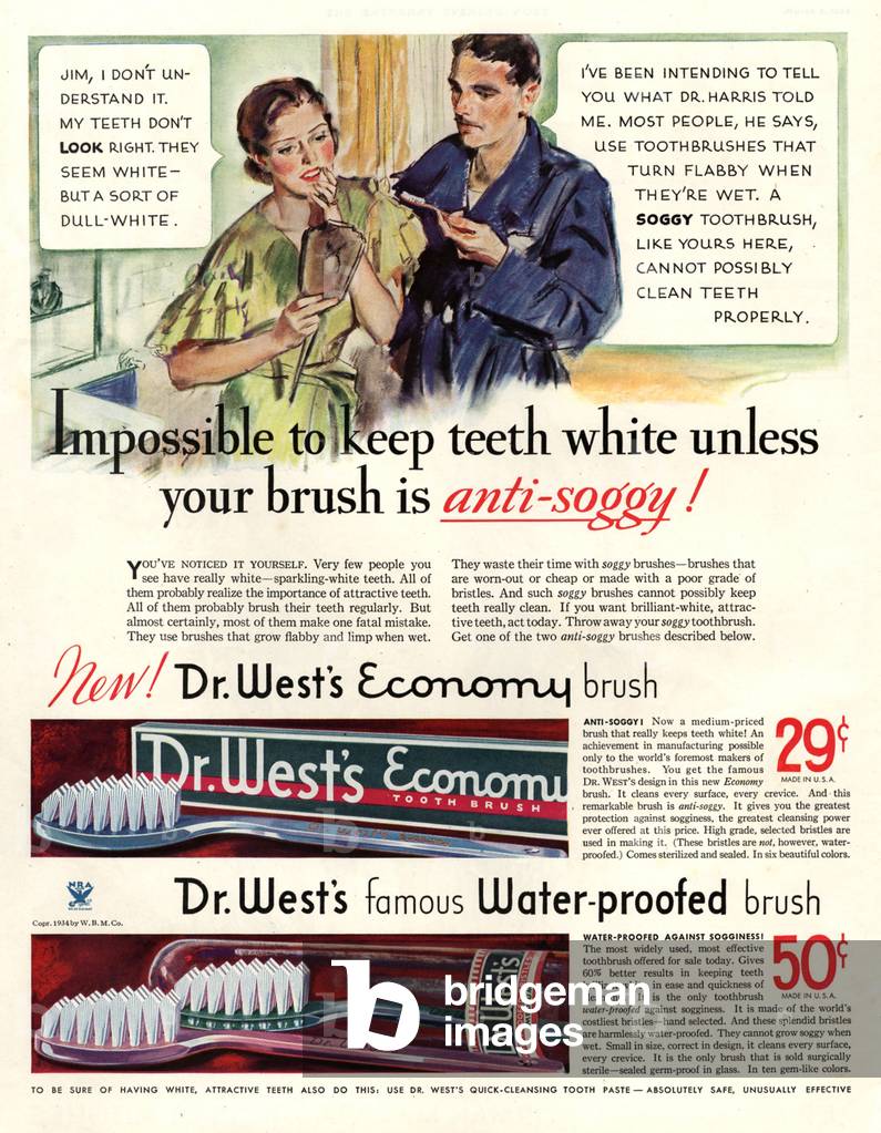 Dr West's Magazine, advert, USA, 1920s