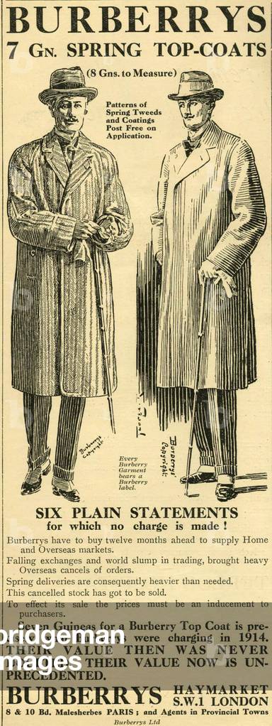 Burberry Magazine, advert, UK, 1920s