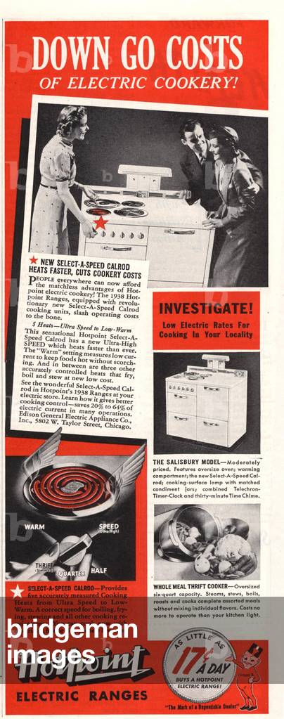 Hotpoint Magazine, advert, USA, 1930s