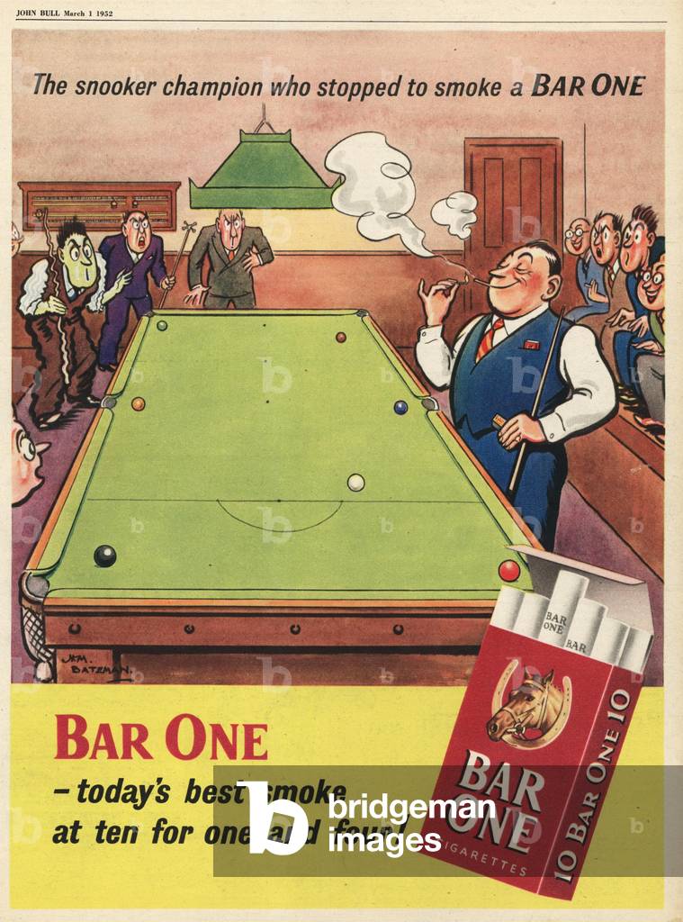 Bar One Magazine, advert, UK, 1952