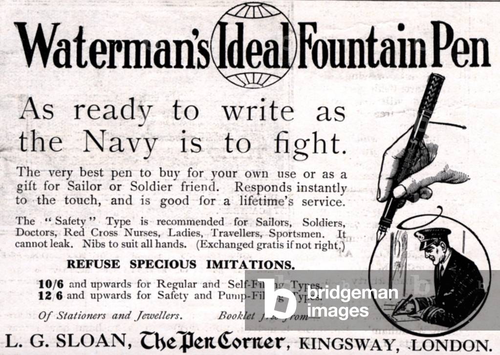 Waterman's Magazine, advert, UK, 1910s