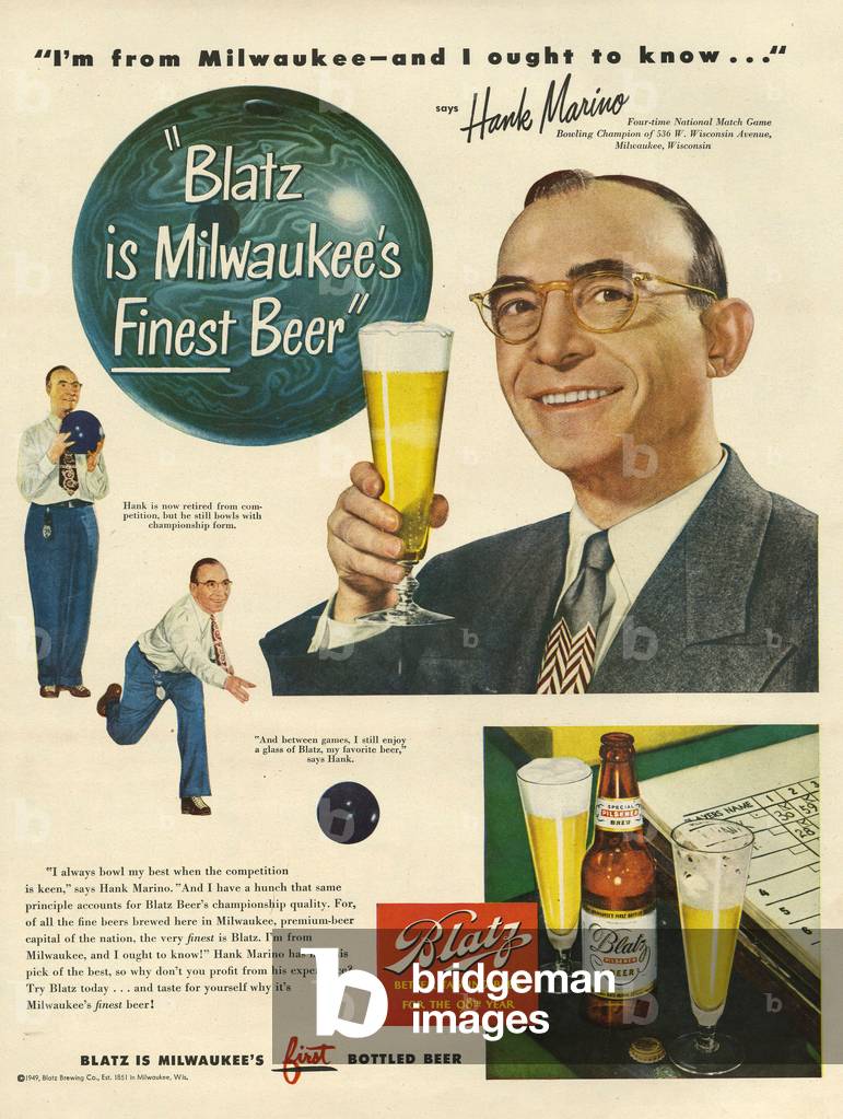 Blatz Magazine Advert, USA, 1940s