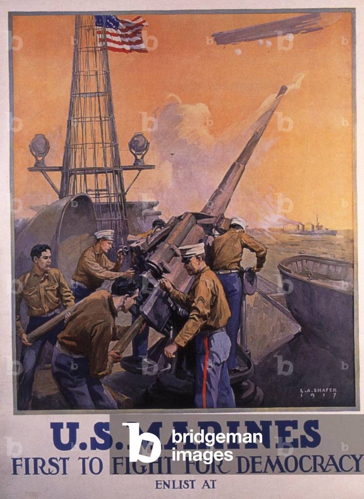 WW1 Marines Poster, USA, 1910s