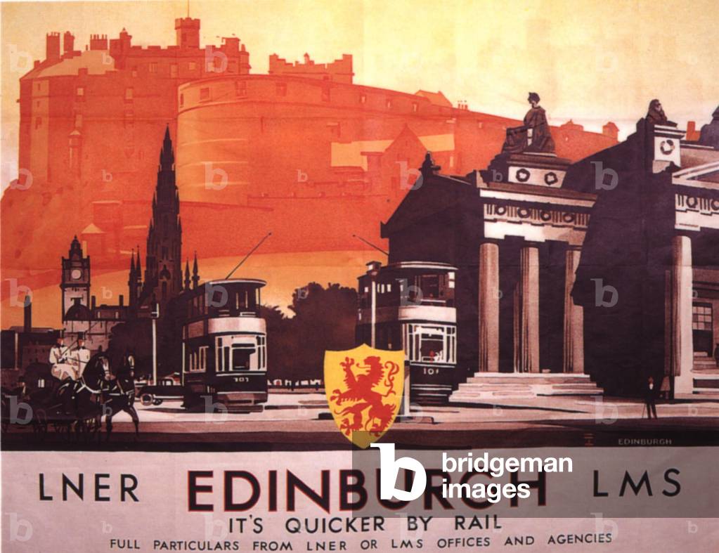 holidays edinburgh scotland, 1930s (poster)