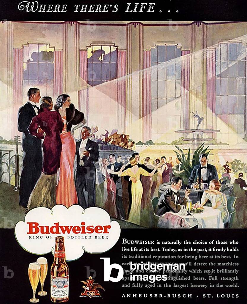 Budweiser Magazine Advert, USA, 1930s