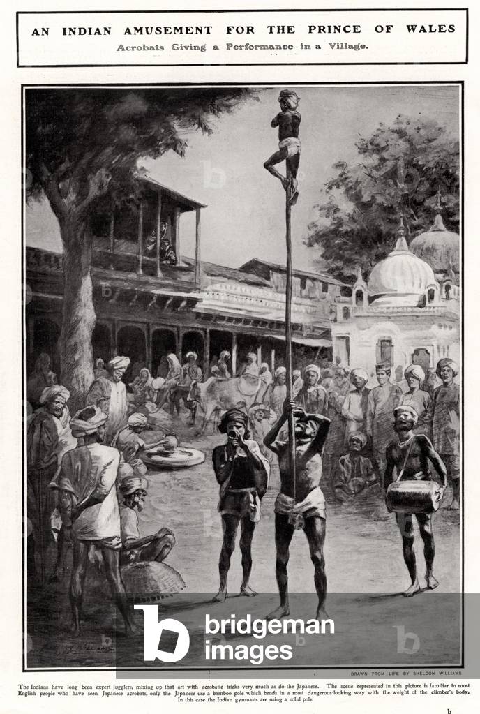 Indian Acrobats Magazine Plate, UK, 1890s