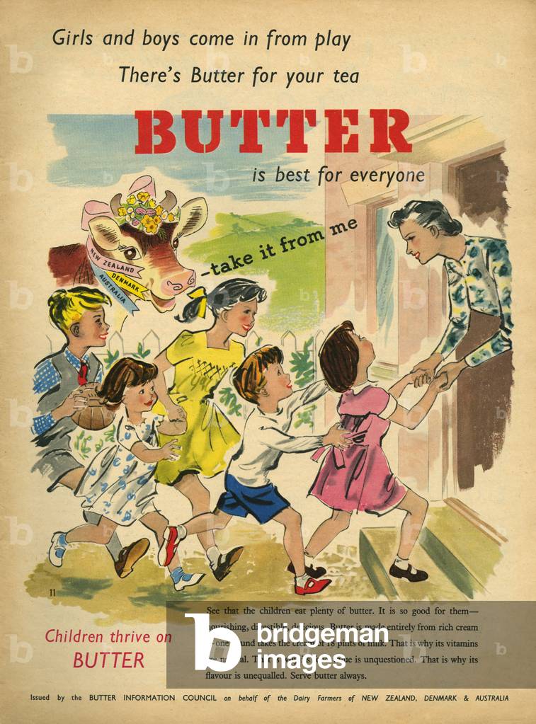 Butter Magazine, advert, UK, 1950s