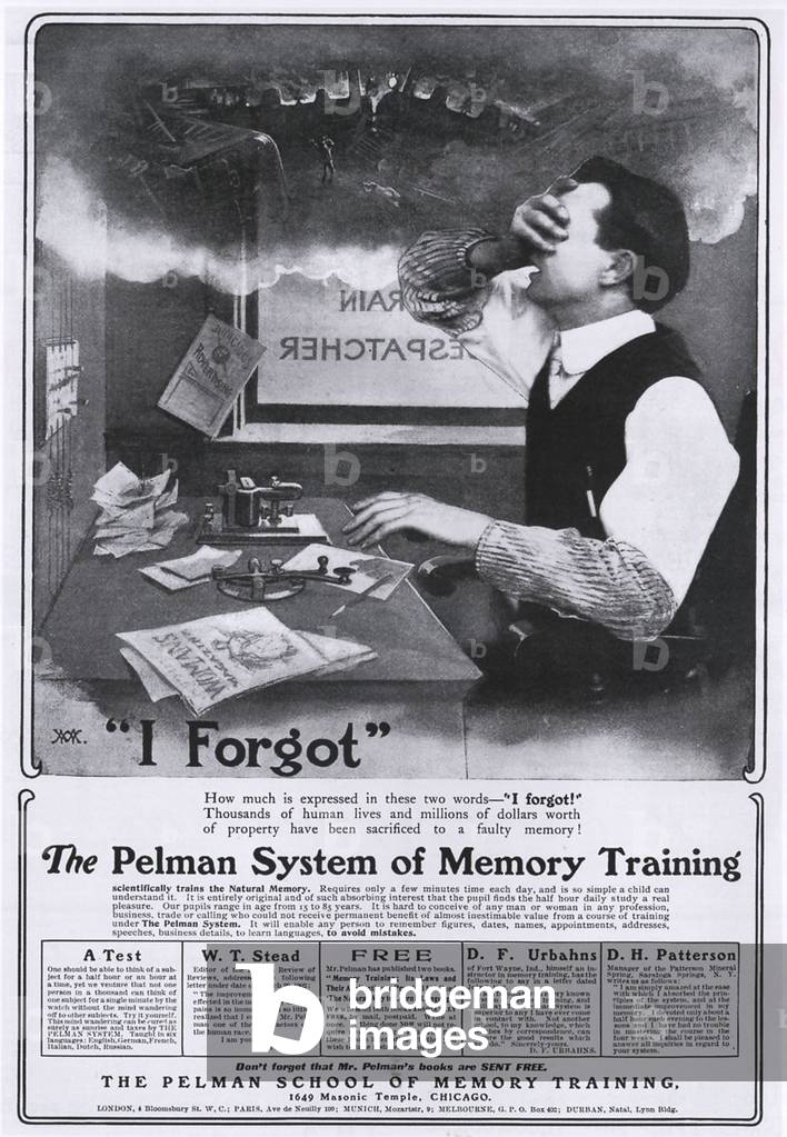 Pelman Pelmanism Magazine, advert, USA, 1900s