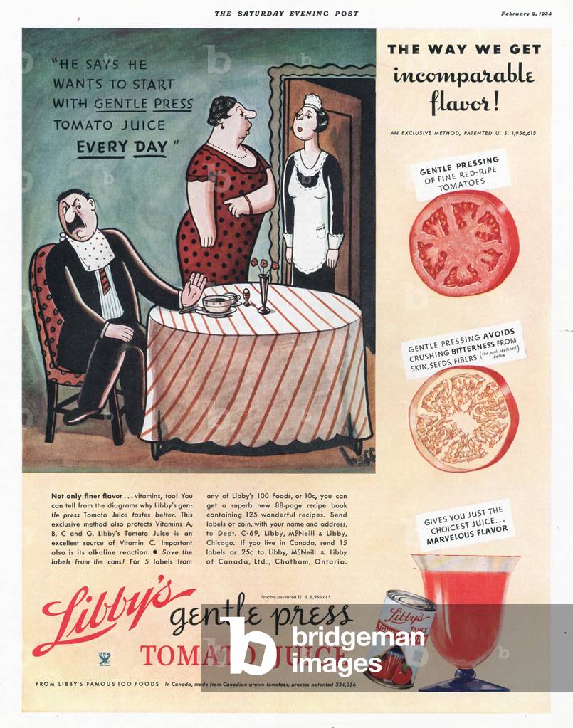 Libby's Magazine, advert, USA, 1930s