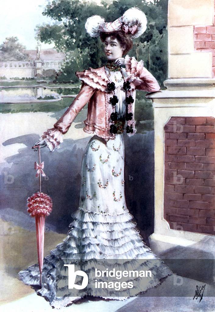 Elegant Woman Book Plate, UK, 1900s
