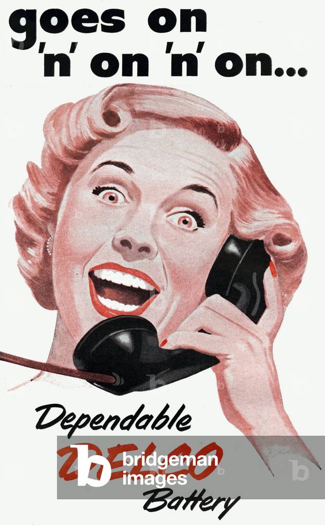 Delco Batteries, 1950s (print)