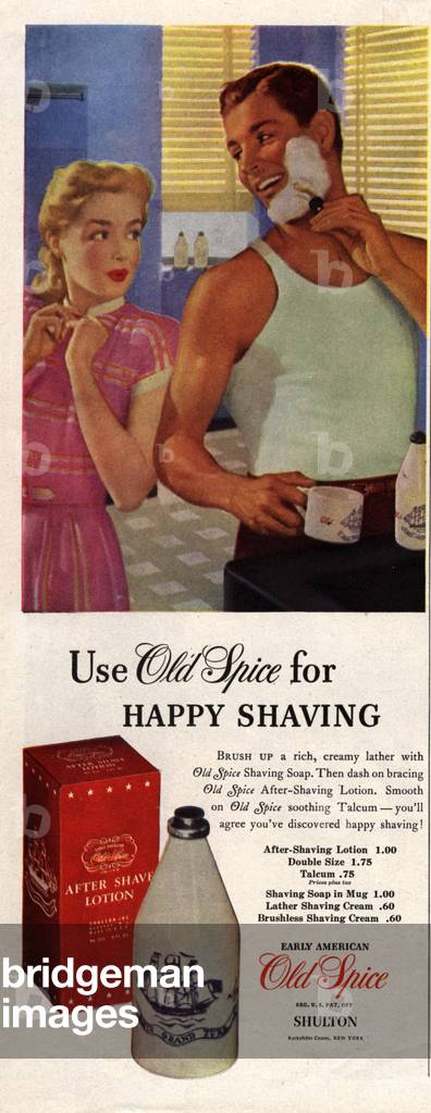 Old Spice Magazine, advert, USA, 1940s