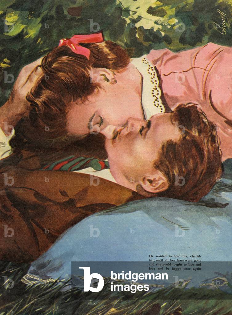 Romance Magazine Plate, UK, 1950s