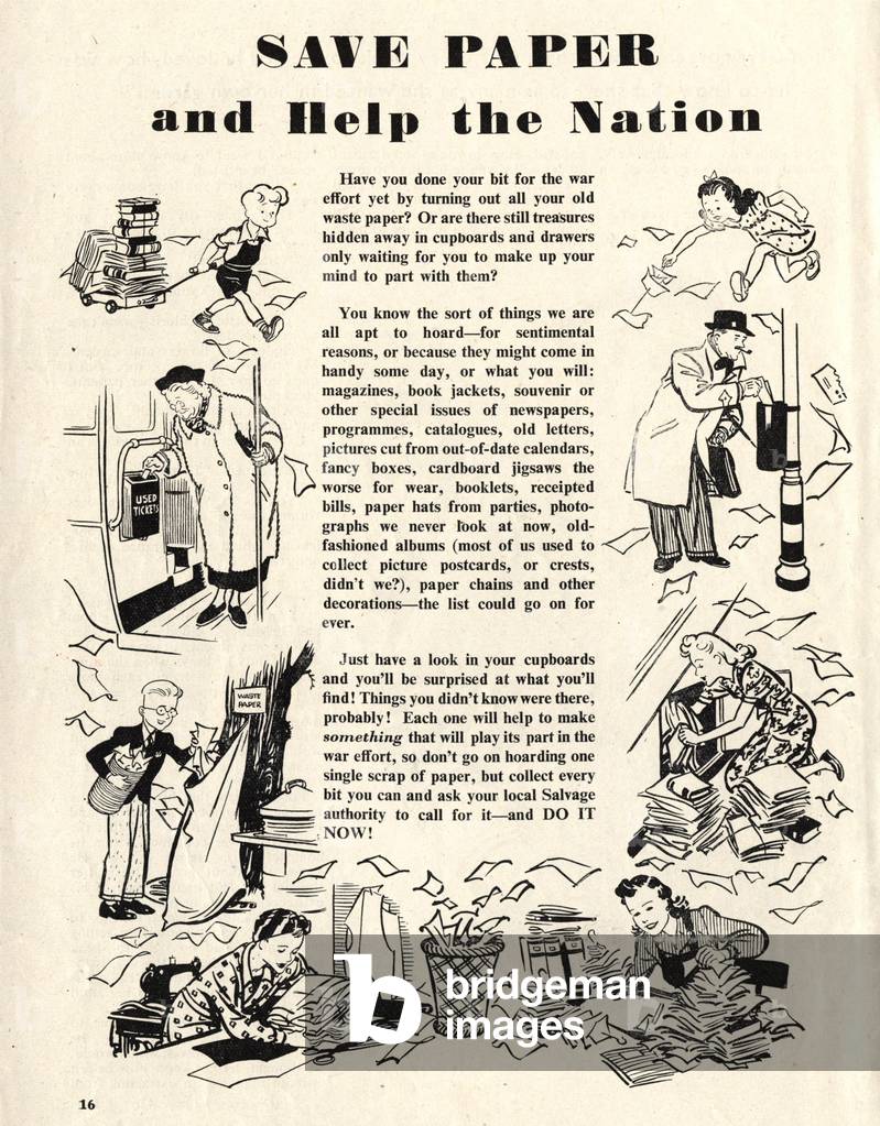 Recycling Magazine, advert, UK, 1940s