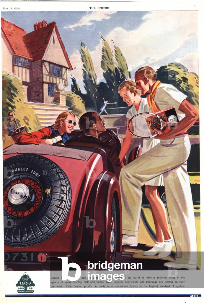 Dunlop Magazine, advert, UK, 1938
