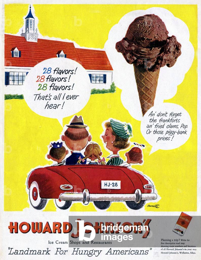 Howard Johnson's Magazine Advert, USA, 1950s
