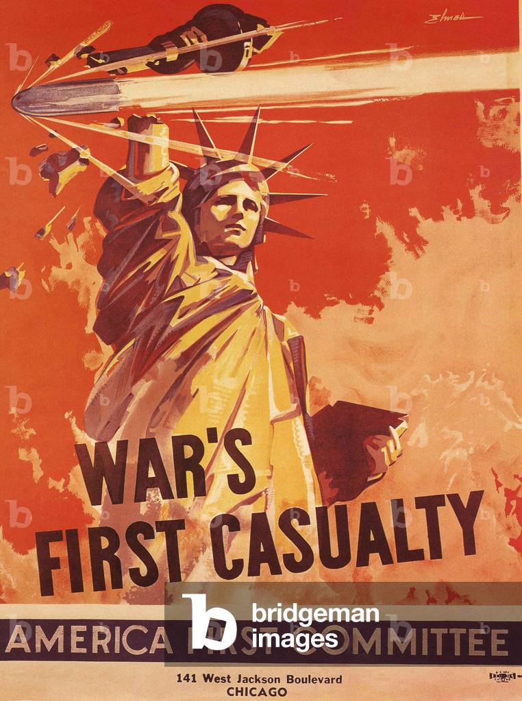 America First Committee Poster, USA, 1940s