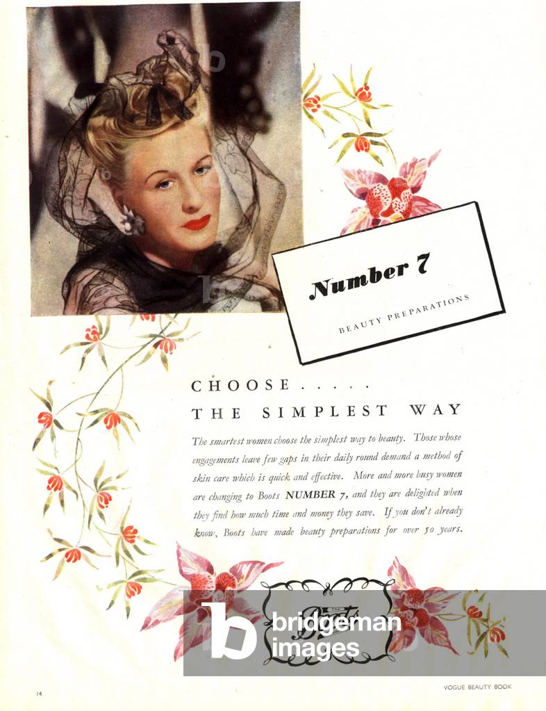 Boots No7, 1940s (print)