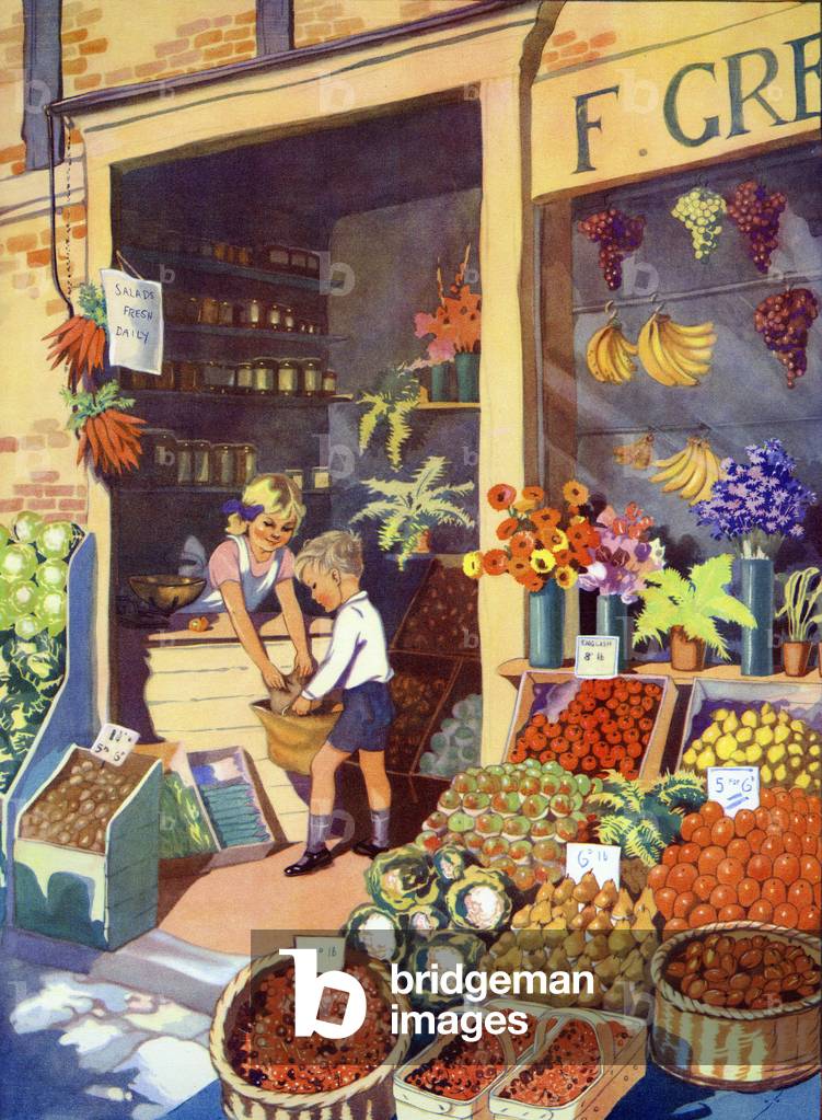 Infant School Illustrations Book Plate, UK, 1950s