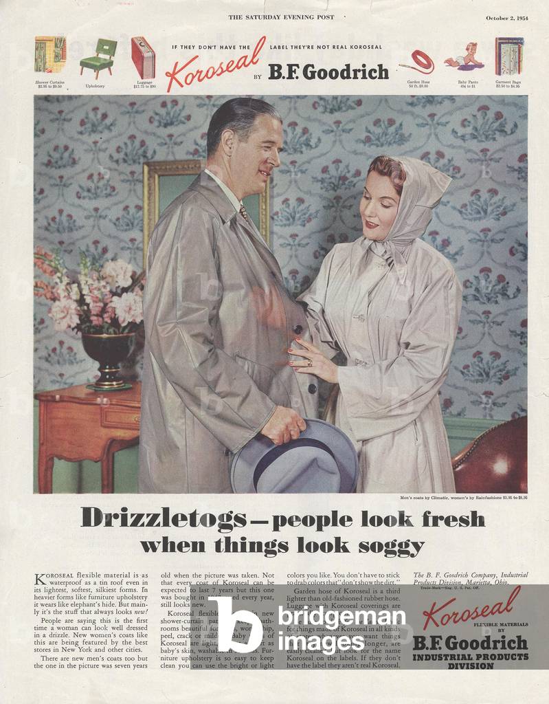 Koroseal Magazine, advert, USA, 1950s