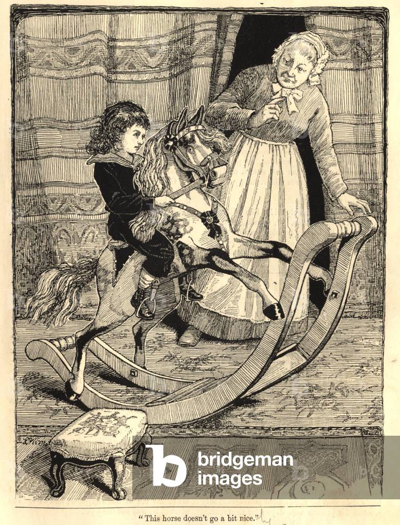 Rocking Horses Magazine Plate, UK, 1890s