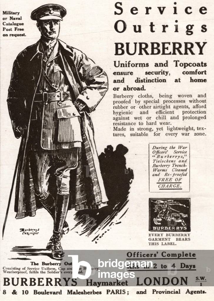Burberry Magazine, advert, UK, 1910s