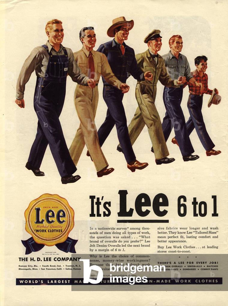 Lee Magazine, advert, USA, 1940s