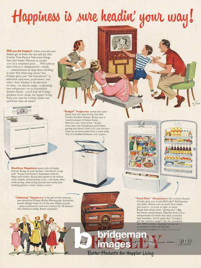 Crosley Magazine, advert, USA, 1940s