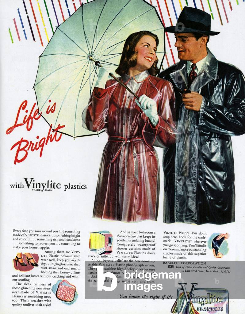 Vinylite Plastics Magazine Advert, USA, 1946 (print)