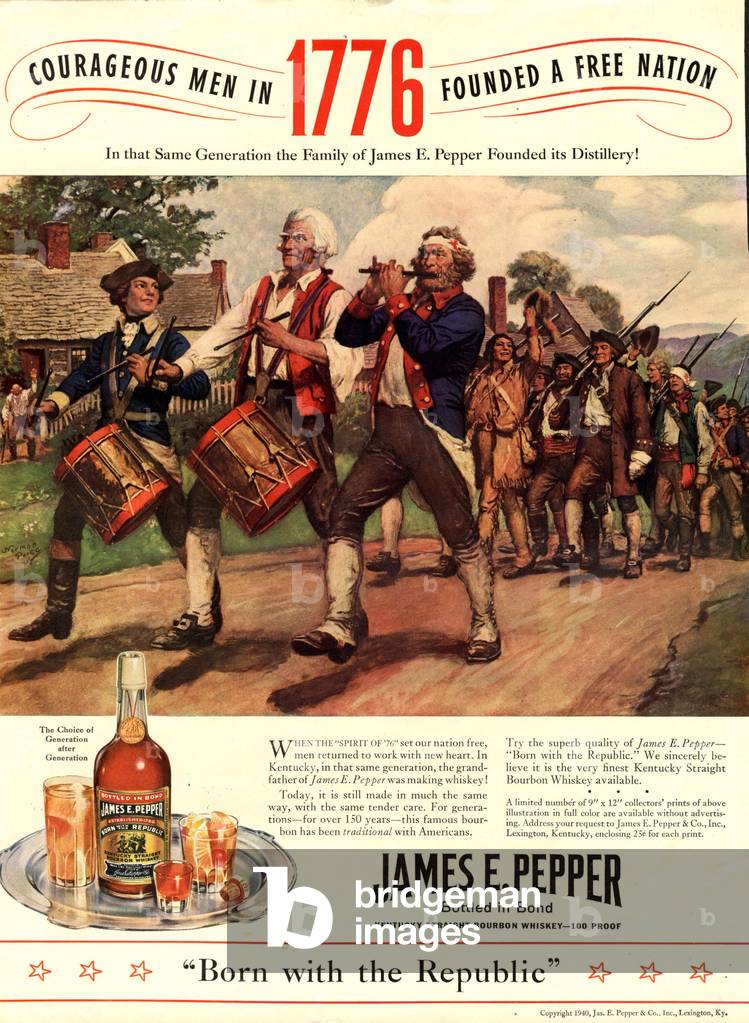 James E Pepper Whisky Magazine, advert, USA, 1930s