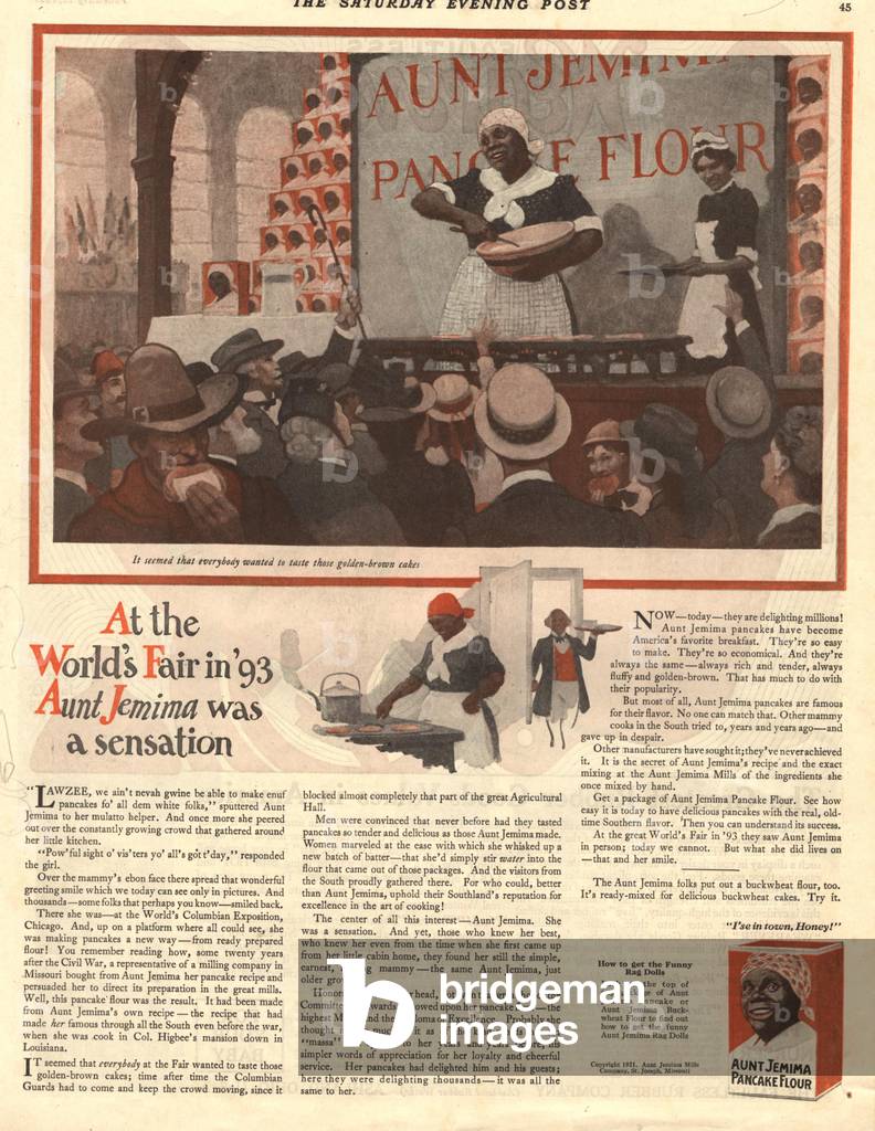 pancakes Aunt Jemima, 1910s