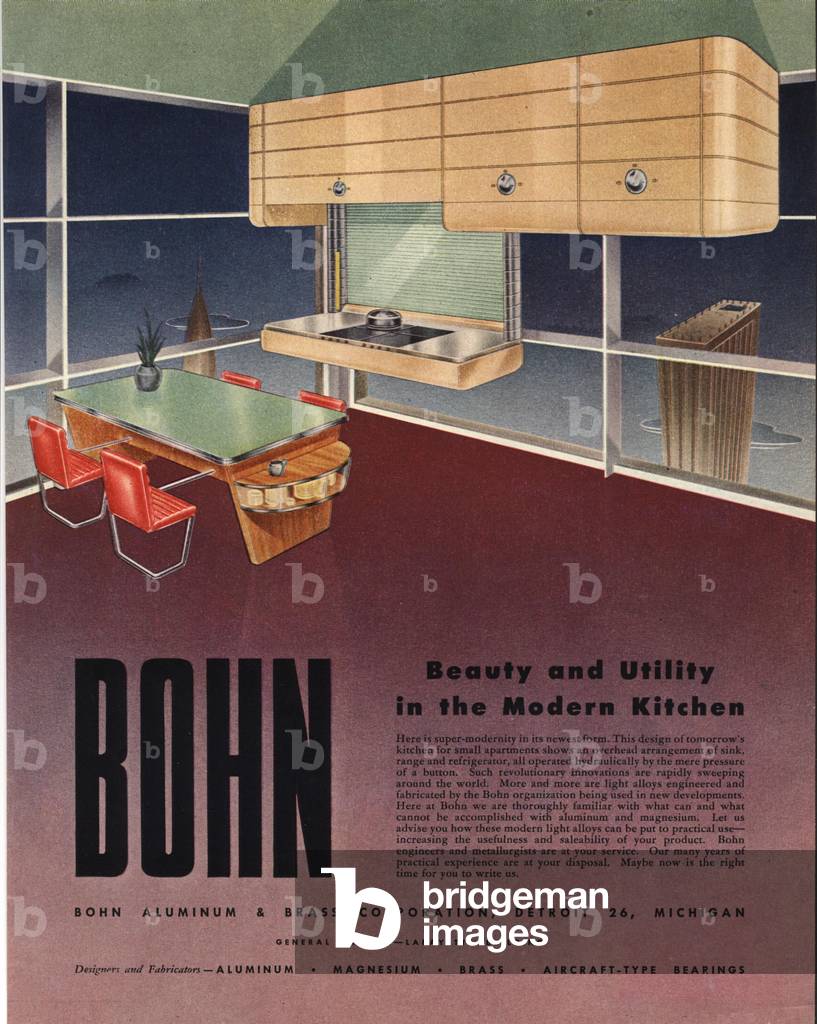 bohn bathrooms interiors, 1940s (print)
