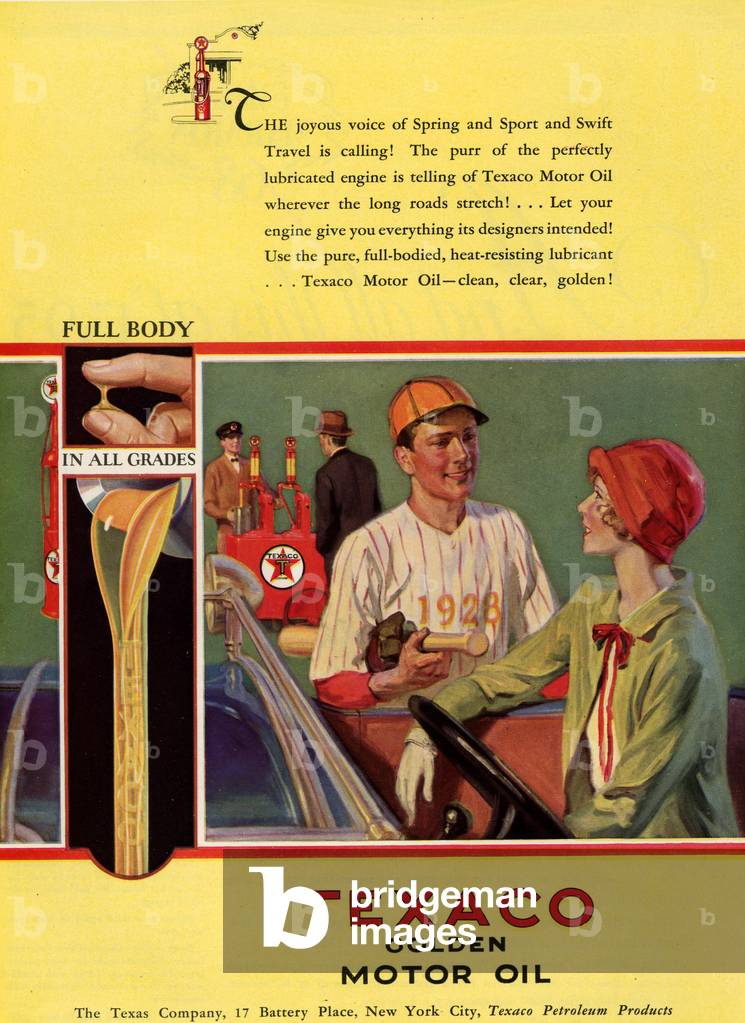 Texaco Magazine, advert, USA, 1920s
