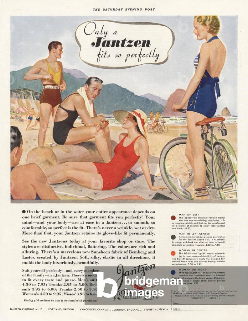 Jantzen Magazine, advert, USA, 1930s