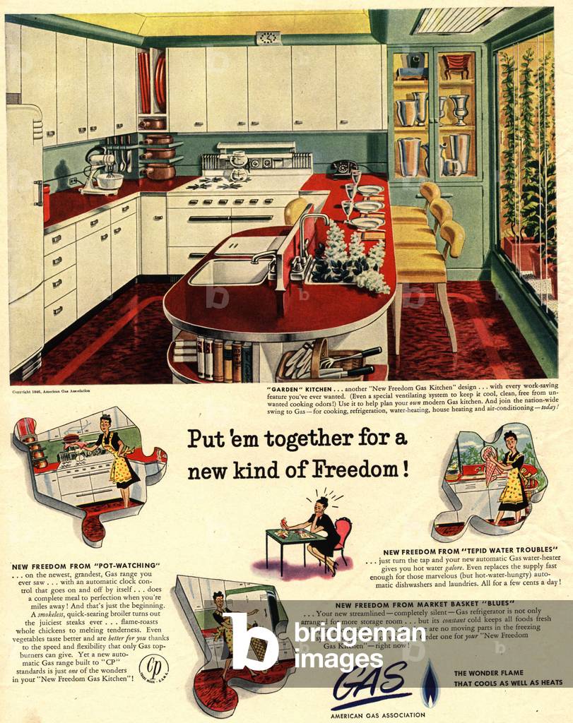 Fitted Kitchens Magazine, advert, USA, 1940s