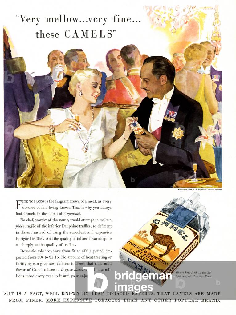 Camels Magazine, advert, USA, 1930s