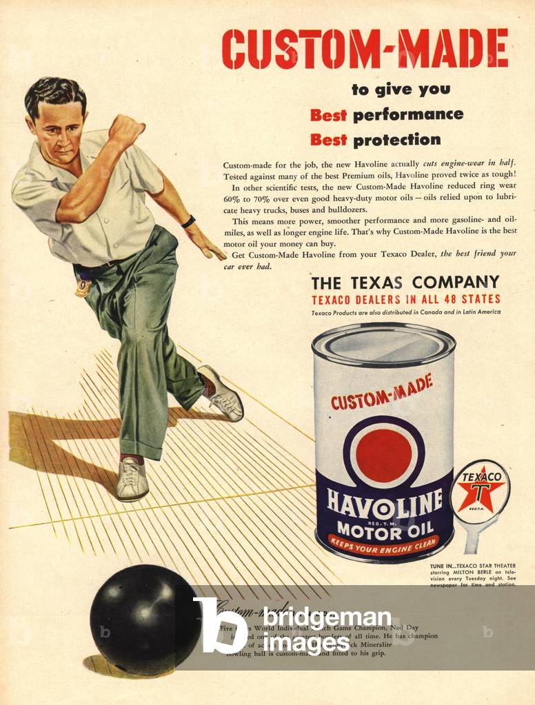 Texaco Magazine, advert, USA, 1950s
