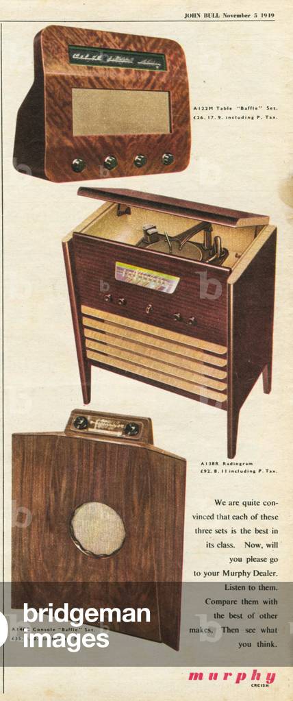Murphy Radios Magazine, advert, UK, 1950s