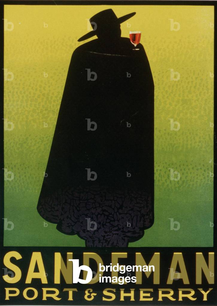 sandeman port sherry alcohol, UK, 1950s (poster)