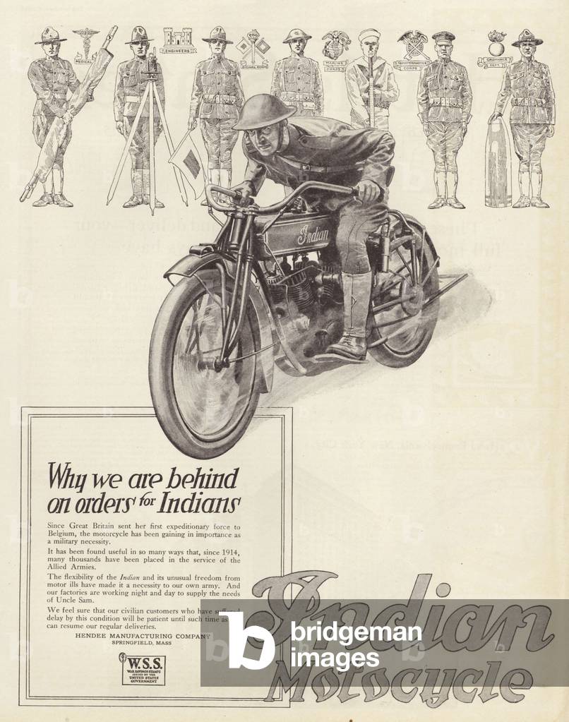 Indian Motorcycles Magazine, advert, USA, 1910s