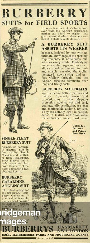 Burberry Magazine, advert, UK, 1920s
