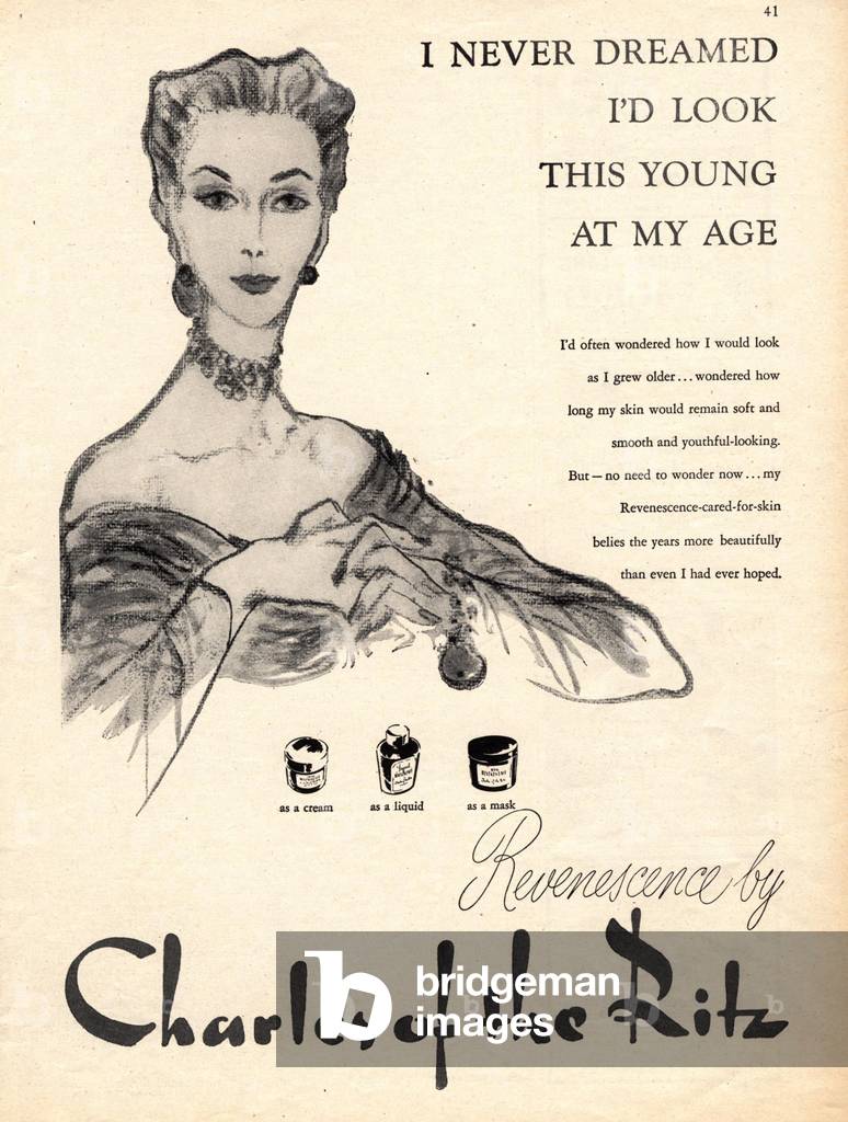 Charles of the Ritz Magazine, advert, USA, 1951