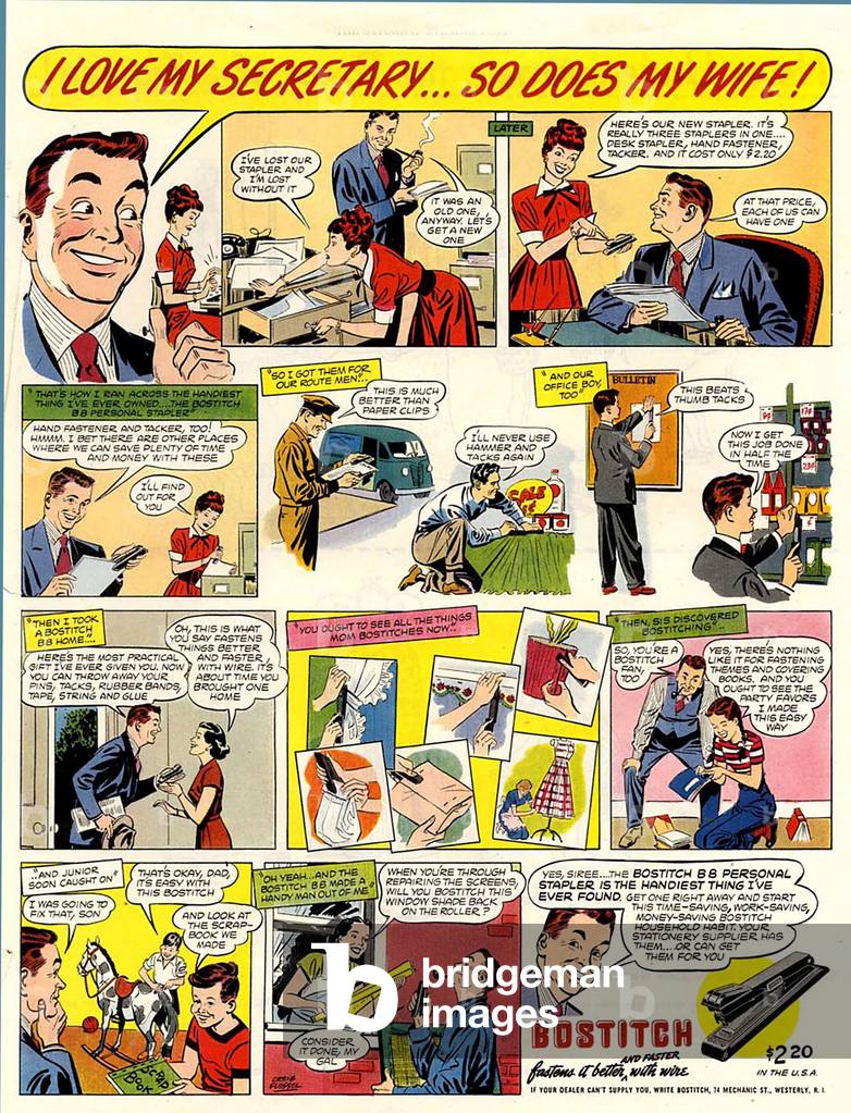 Bostitch Magazine Advert, USA, 1950s