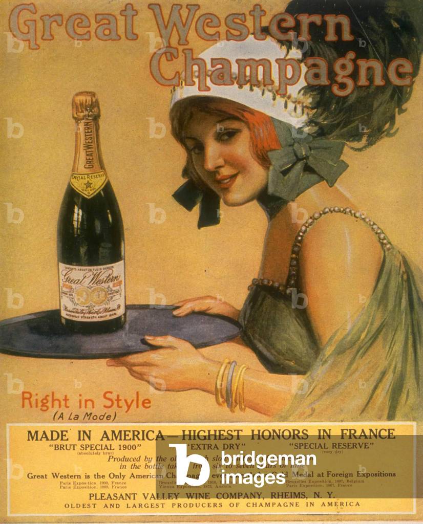 Great Western Champagne Magazine, advert, USA, 1920s