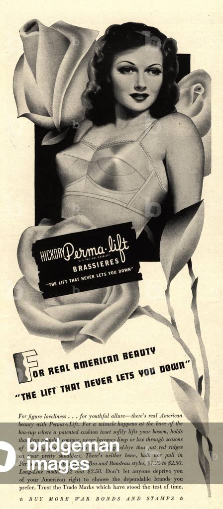 Hickory Bras Magazine, advert, USA, 1940s