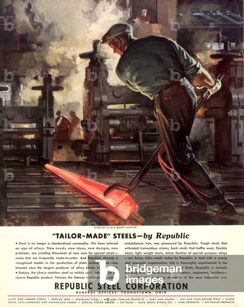 Republic Steel corporation Magazine, advert, USA, 1940s
