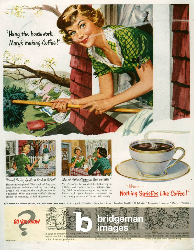 Pan American Coffee Co Magazine Advert, USA, 1950s