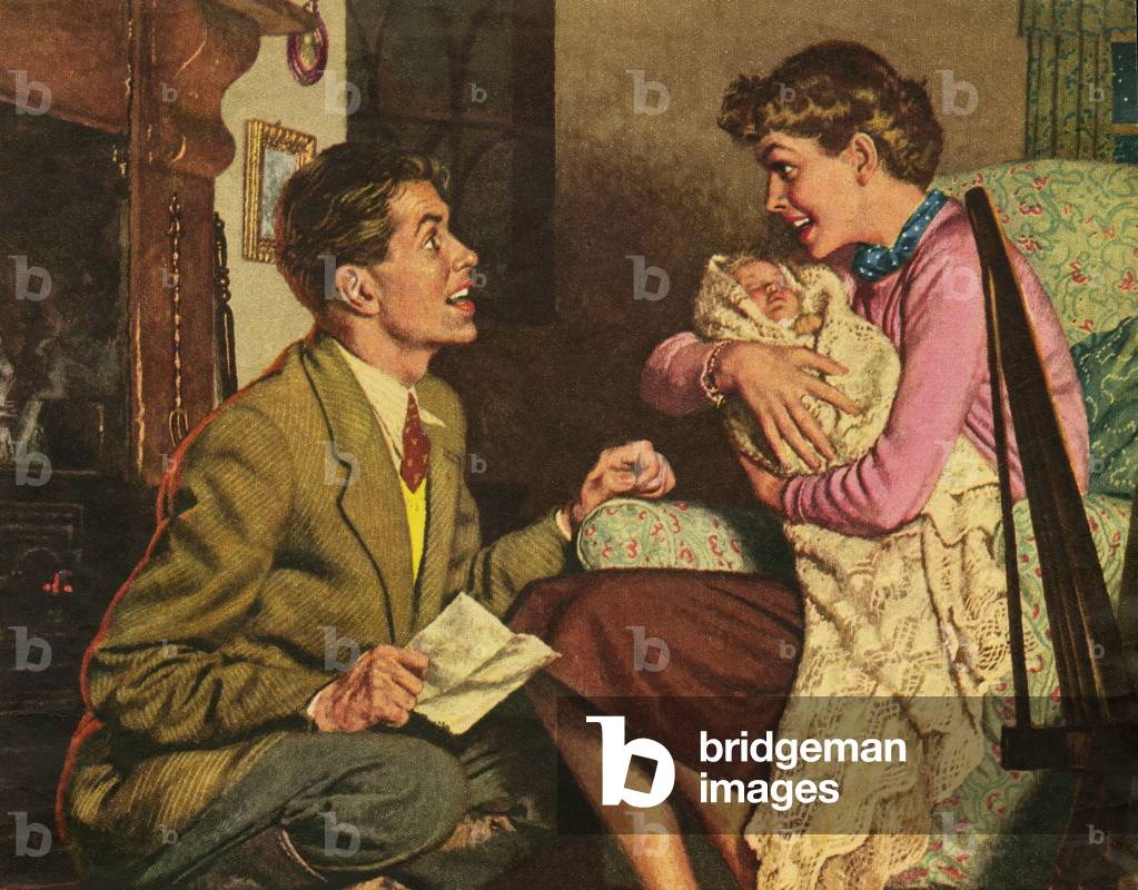 Family Magazine Plate, UK, 1950s