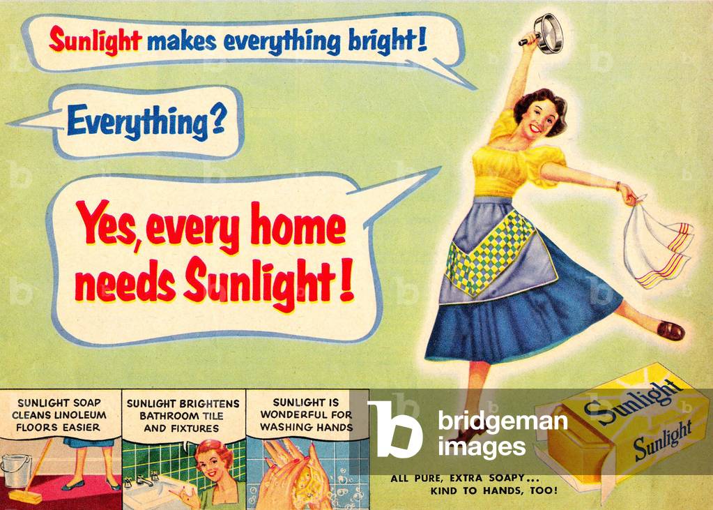 Sunlight Magazine Advert, USA, 1950s
