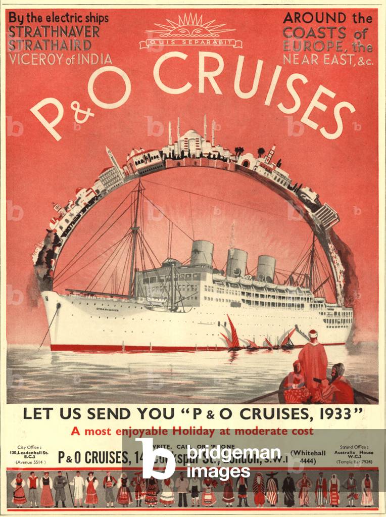 P and & O PandO Magazine, advert, UK, 1930s